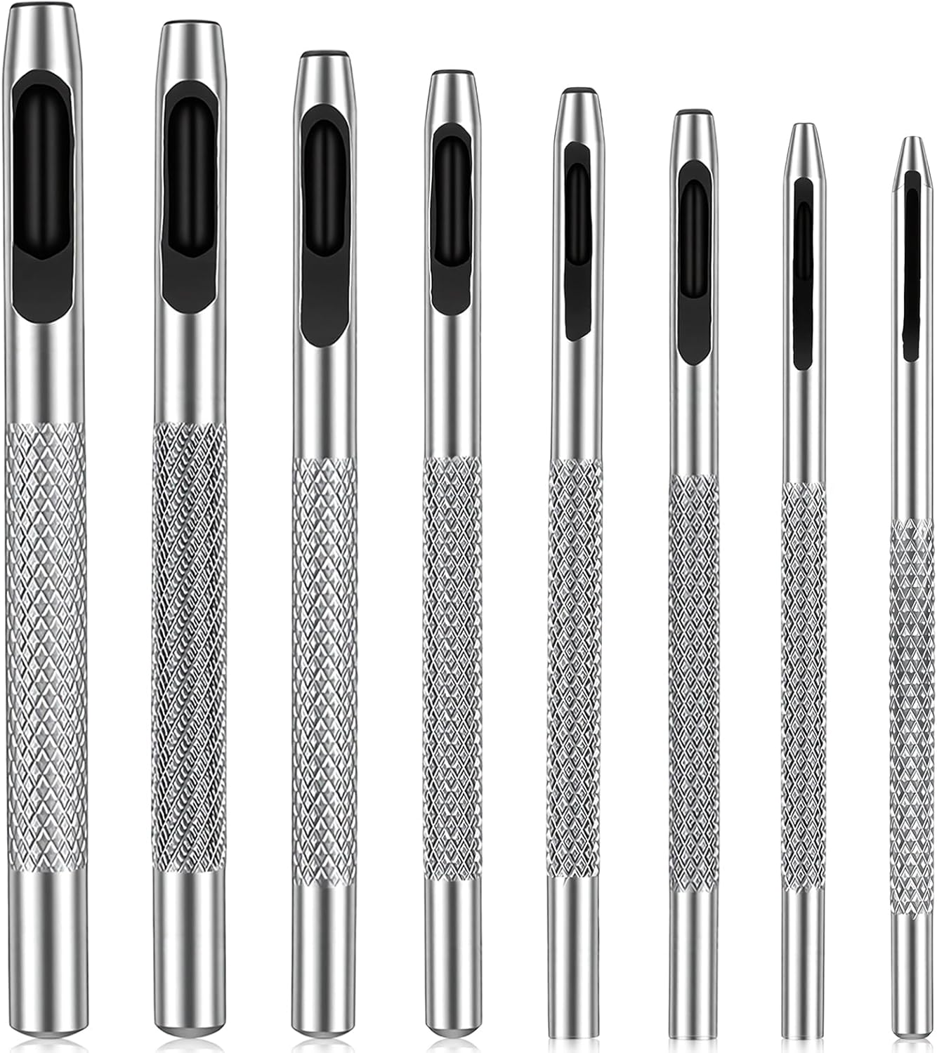 Set 8 Perforadores Cuero 0.039-0.157pulg Redondos Metal