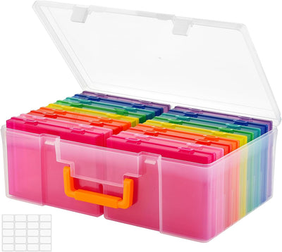 Caja 5x7pulg con 18 contenedores fotos y manualidades