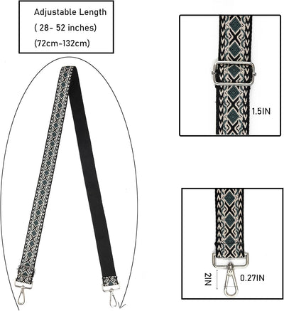 Correas cruzadas para bolsos plateadas ancha
