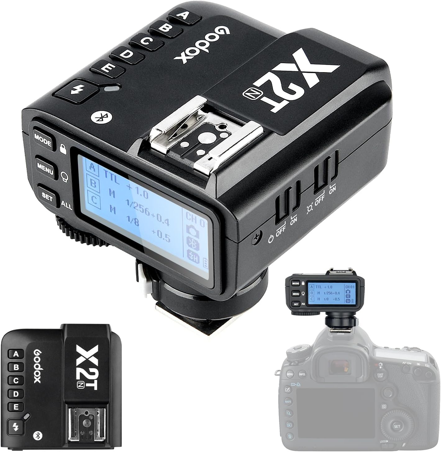 Disparador flash inalámbrico Nikon 2.4G 328pies HSS Bluetooth