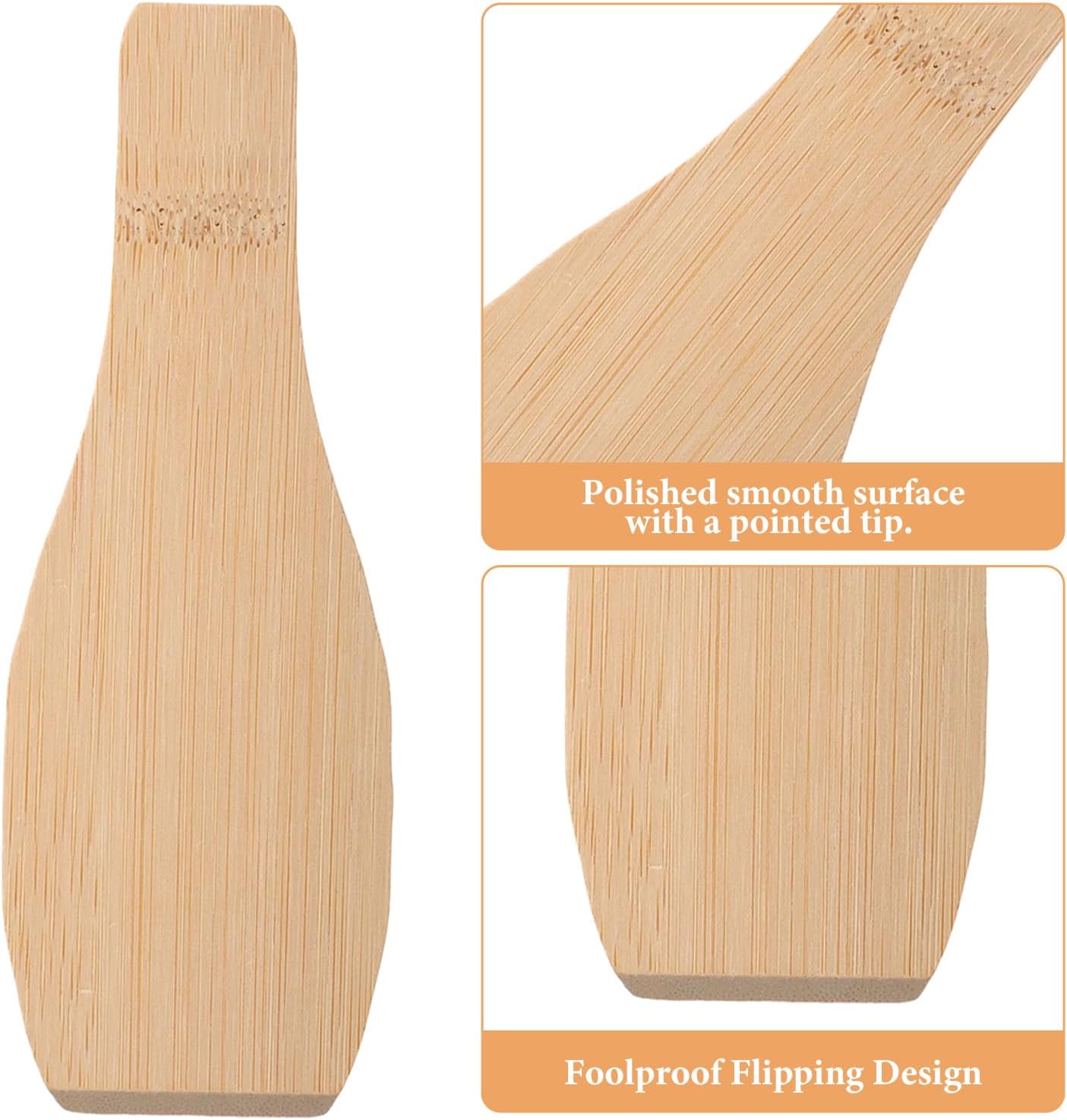3 Pzas Esparcidor Crepé Palo Madera Forma T Espátula