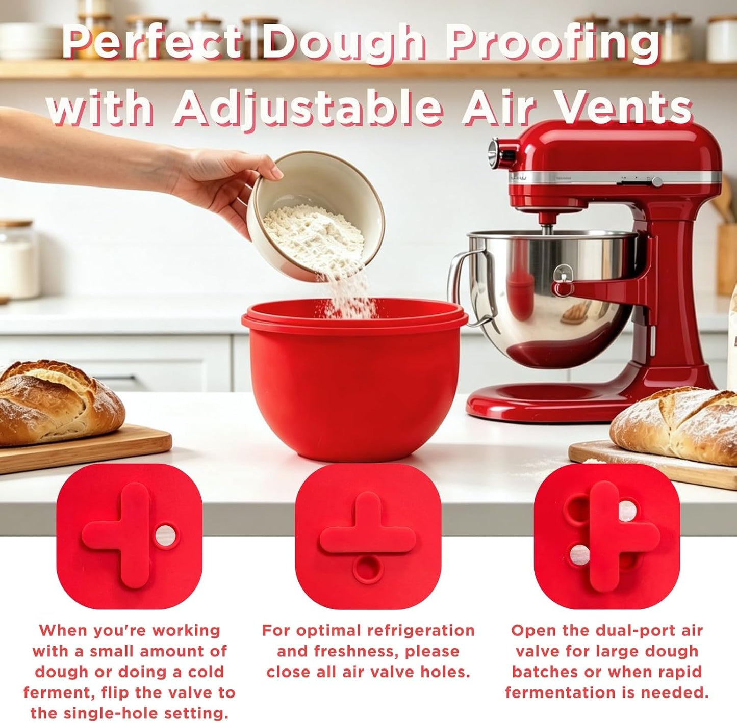 3 Pzas Forros Silicona Comp KitchenAid 6qt Hornear