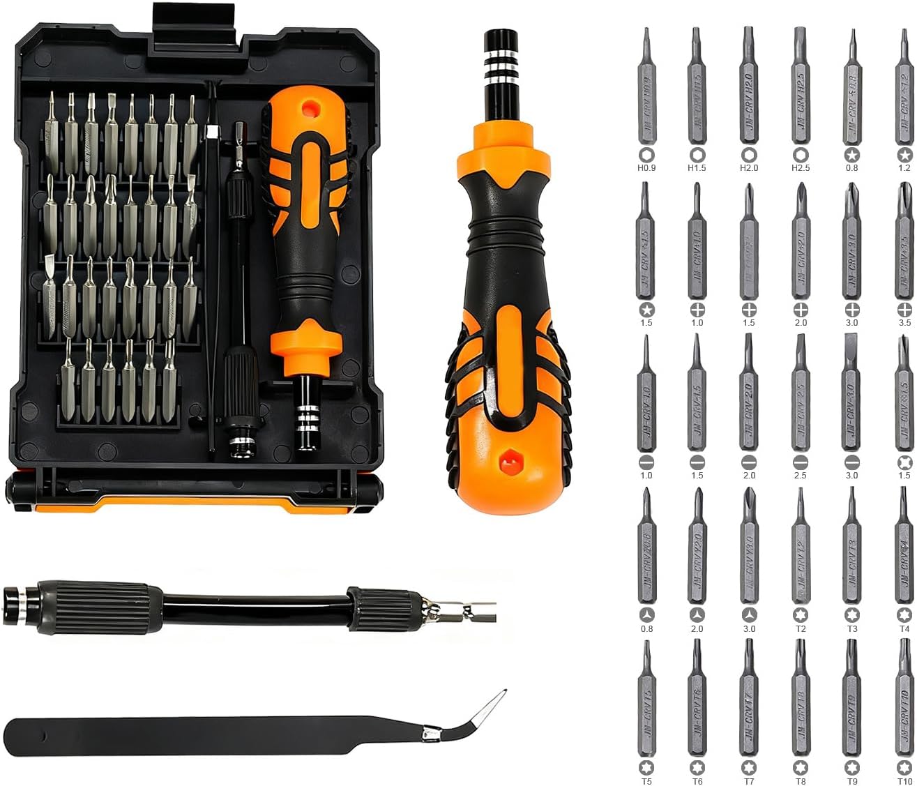 Set 33en1 Destornilladores Precisión Puntas Torx Reemplazables