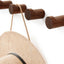 Ganchos rústicos de madera paquete 4 para abrigos y toallas