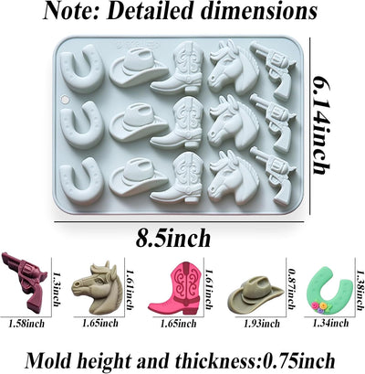 2 Moldes Silicona Chocolate Vaquero 15 Cavidades Antiadherente