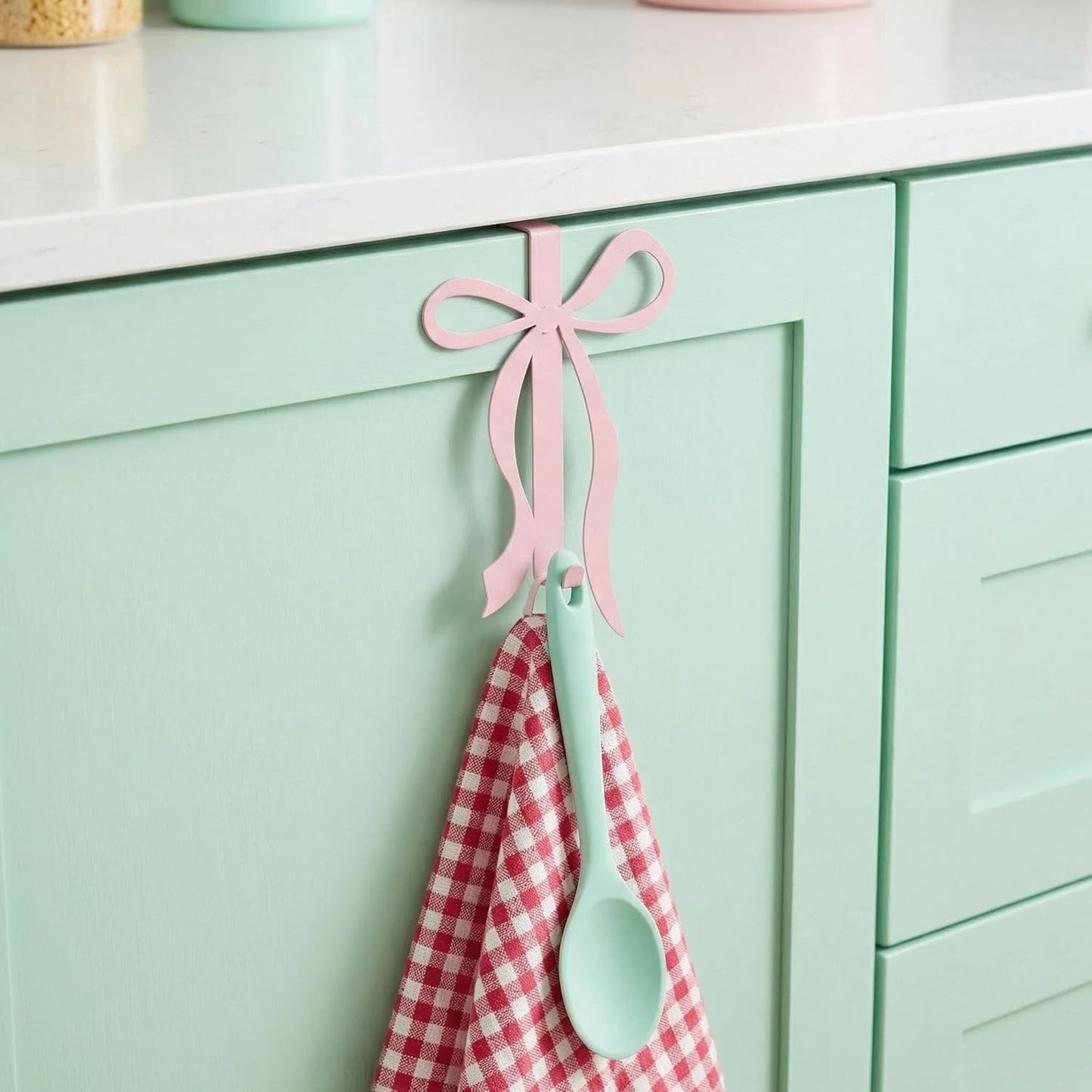 Ganchos rosados para puerta set 2 metálicos