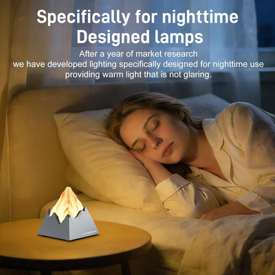Luz Nocturna Volcán Recargable Temporizador Dormitorio Niños