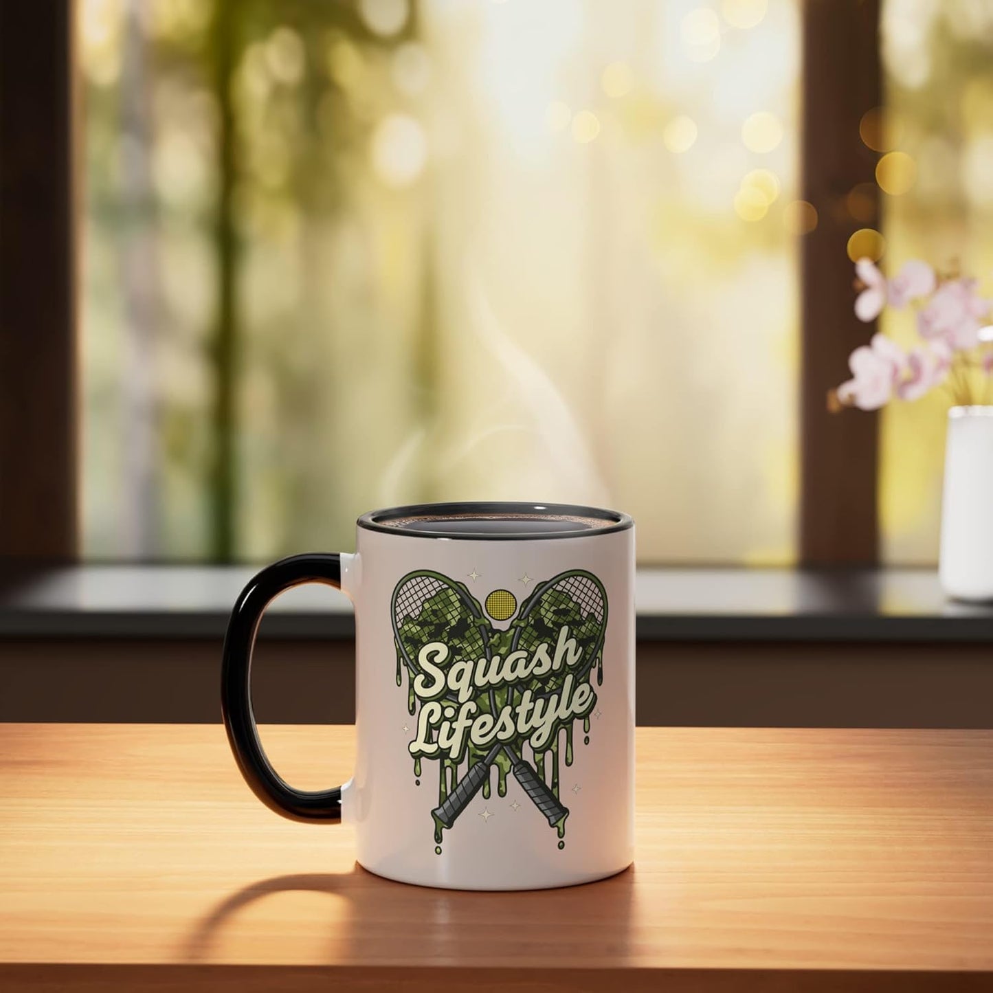 Taza cerámica Camo Squash Drip Life Style negra/blanca