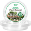20 Platillos Plástico Transparente 10pulg para Plantas