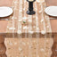 Camino de mesa beige con bordado floral 10 pies para decorar mesas