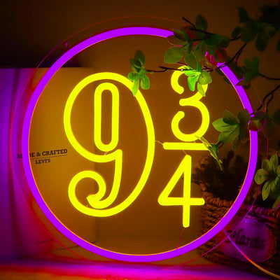 Letreros Neón 9 3/4 Luces LED Decoración Sala Juegos Niños