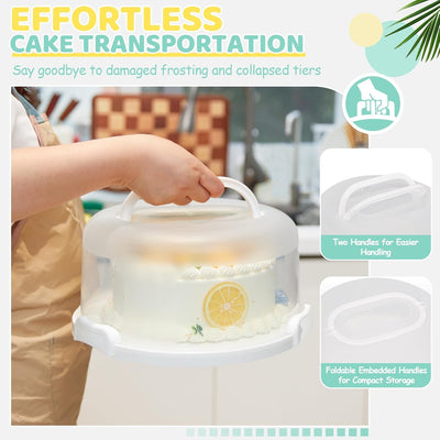 Contenedor tartas 10pulg 12uds con tapa y asa