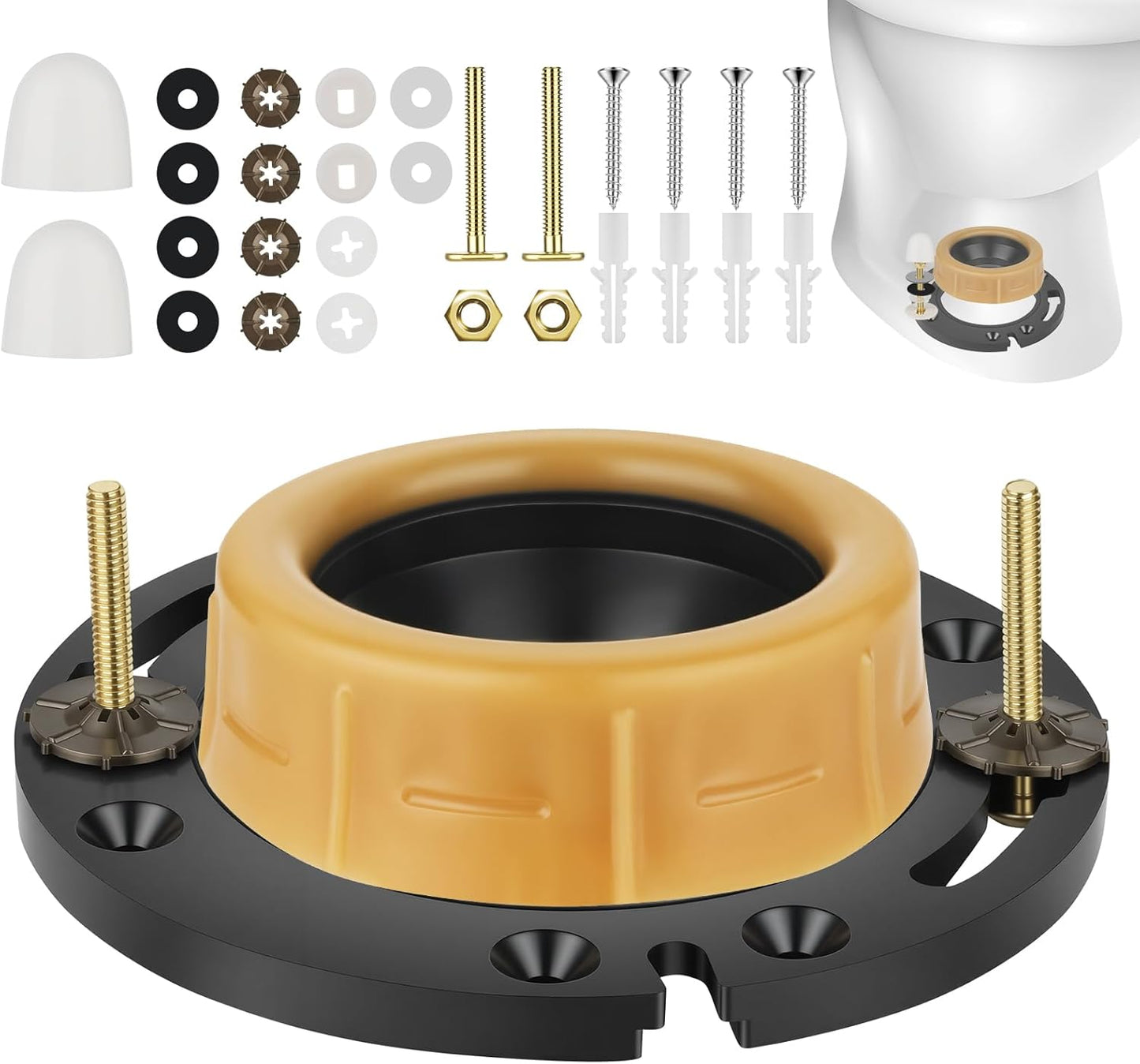 Kit repuesto anillo cera inodoro brida sellado PVC