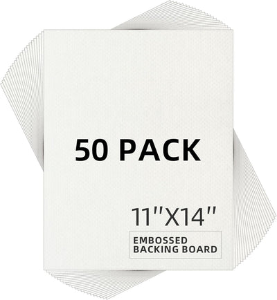 50 Tableros Respaldo 11x14 Sin Ácidos 4 Capas Blanco