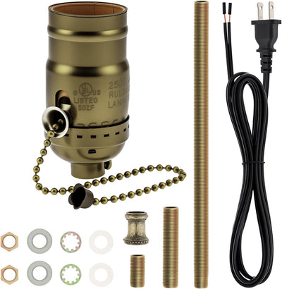 Kit enchufe lámpara E26 cable 8pies accesorios bricolaje