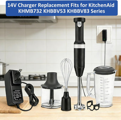 Repuesto cargador KitchenAid KHMB732 KHBBV53 Series cable adaptador CA para mezclador inalámbrico 7 velocidades