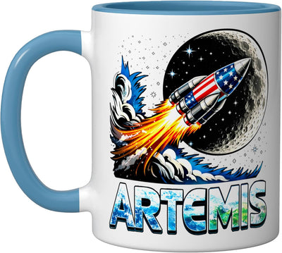Taza Cerámica Artemis 2 Luna Azul/Blanco