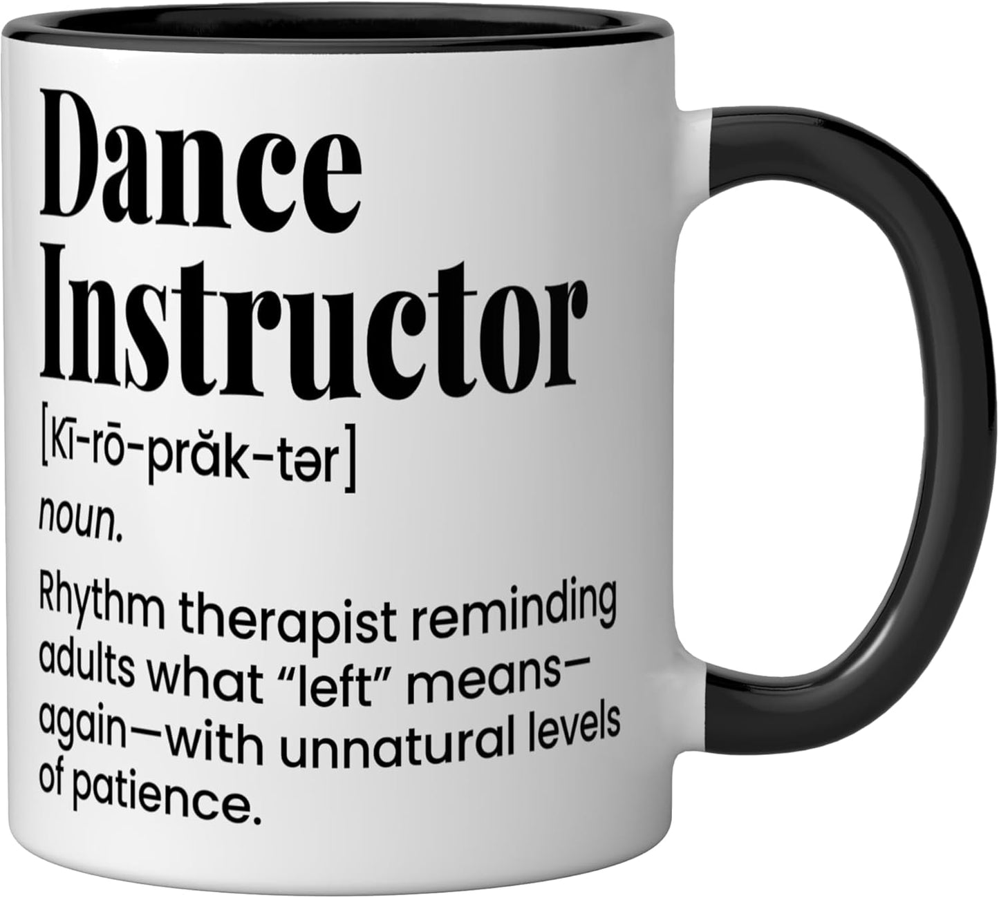 Taza Cerámica Profesor de Baile Negro/Blanco