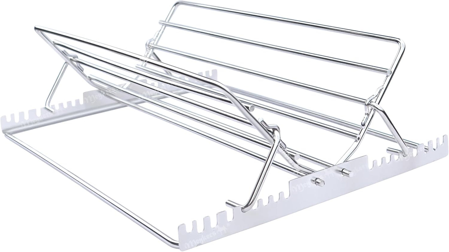 Bastidor asar acero inox 9x13pulg ajustable pavo pollo
