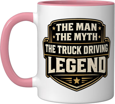 Taza cerámica para camionero The Man The Myth The Truck Driving Legend