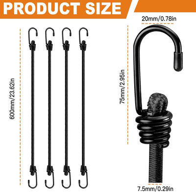 Set 10 Pzas Cuerdas Elásticas para Tienda de Campaña y Muebles
