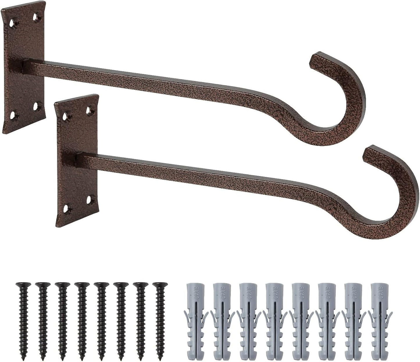 Perchas 10pulg para plantas exteriores interiores ganchos bronce