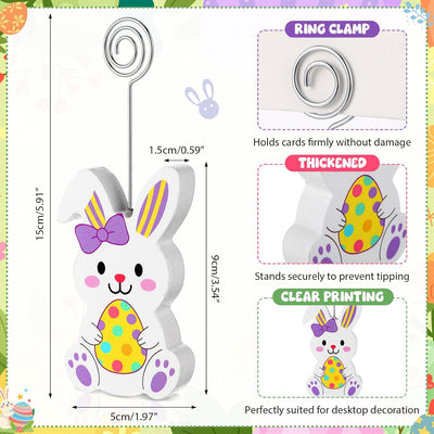 Soporte para tarjetas de Pascua Novabright colorido de madera