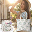 Bolsas de lona de hortensias con cremallera para mujer