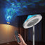 Lámpara pie LED RGB con control remoto 15W 1400lm negra moderna