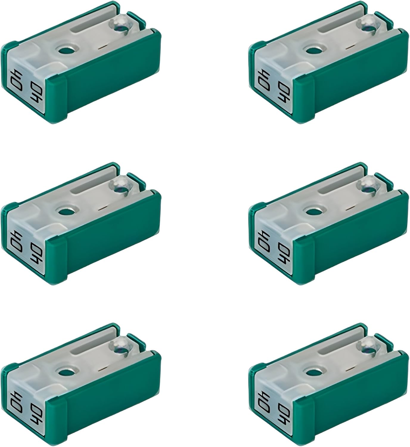 Set 6 Fusibles Cartucho 40A 32V Universal Automóvil