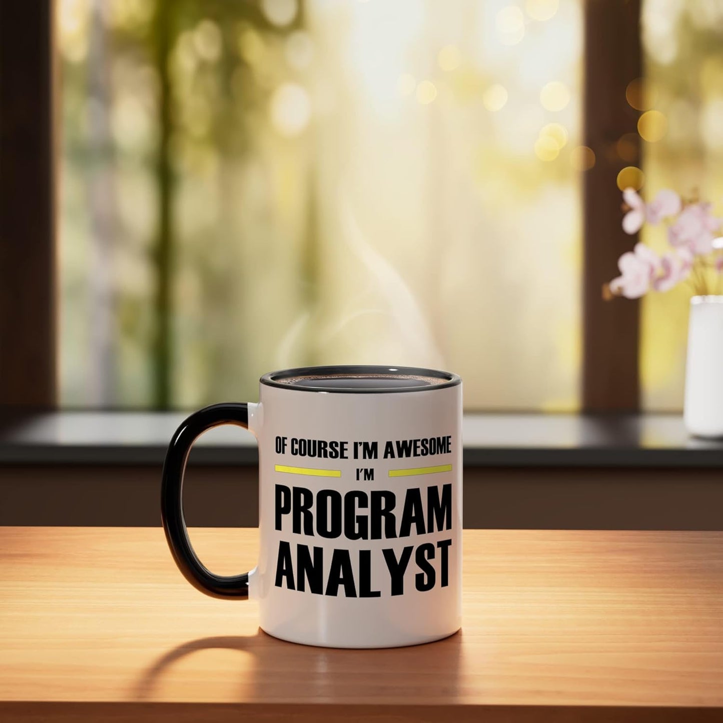 Taza Cerámica para Analista Programa Negro/Blanco