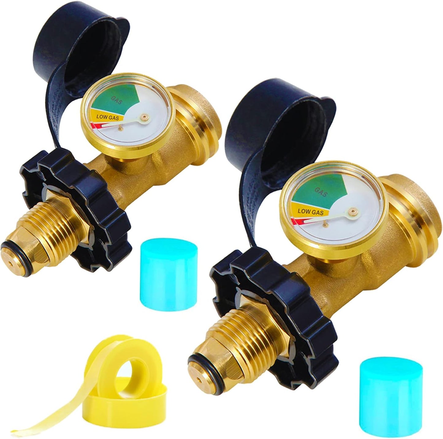 2 Adaptadores POL a QCC1 con medidor propano
