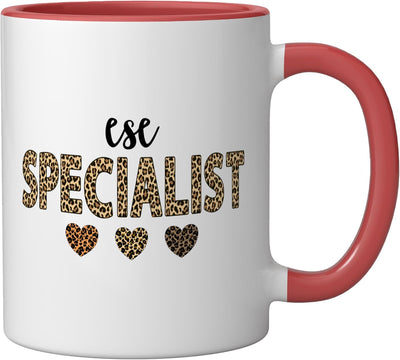 Taza de cerámica para especialista divertido rojo/blanco