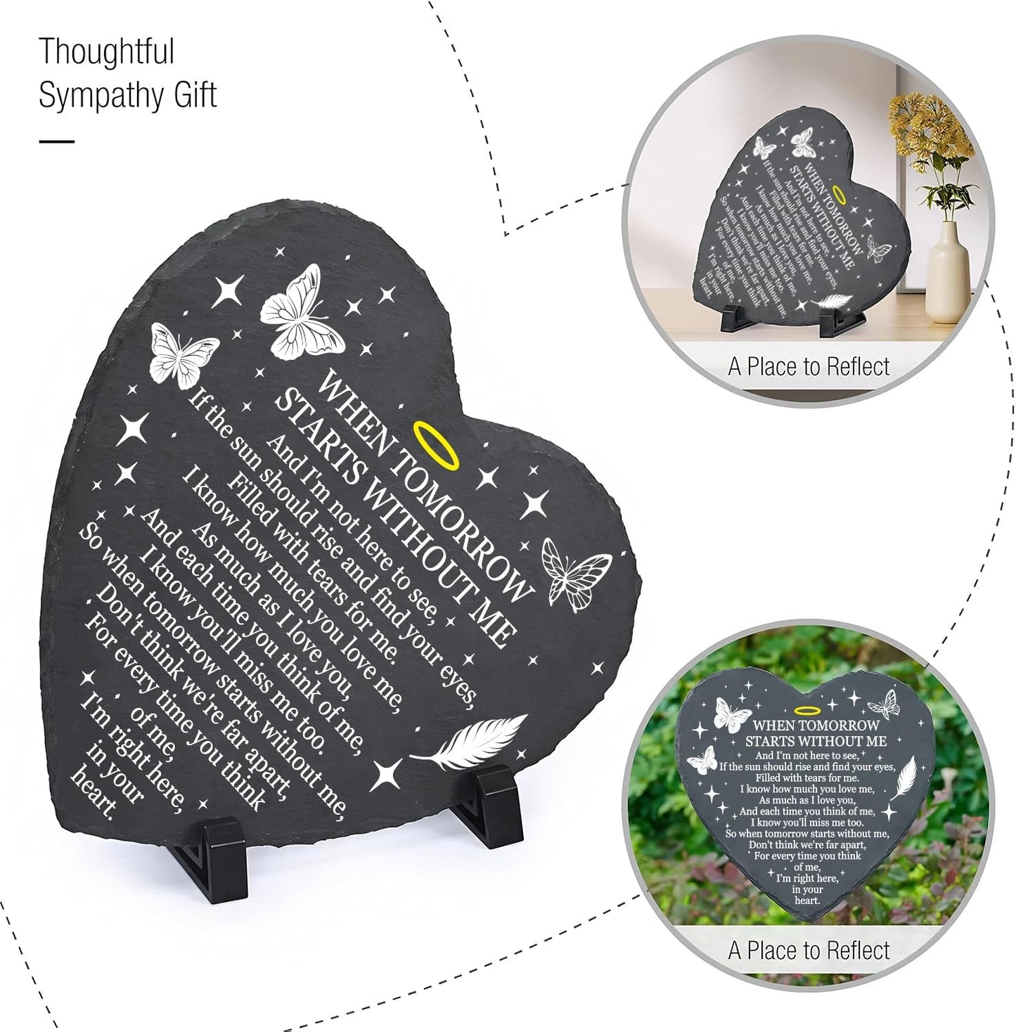 Piedra conmemorativa para jardín por pérdida de ser querido