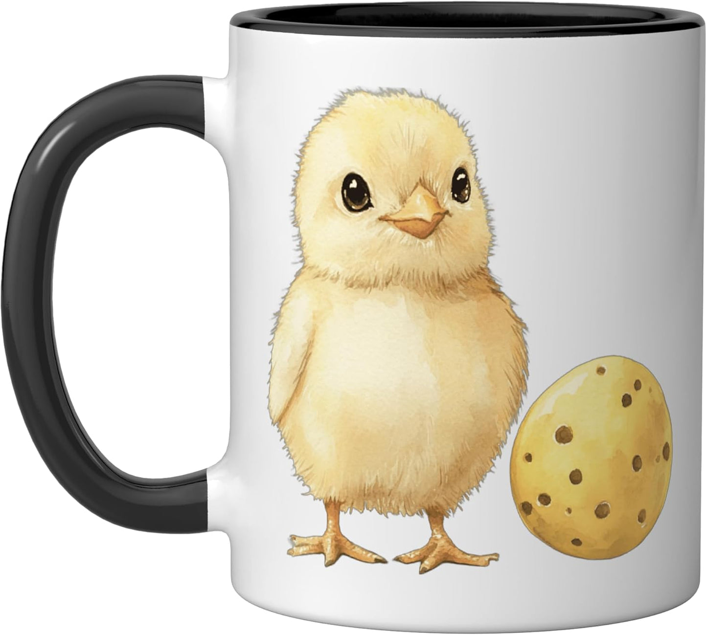 Taza Cerámica Juego de Pickleball Estilo Acuarela Negro/Blanco