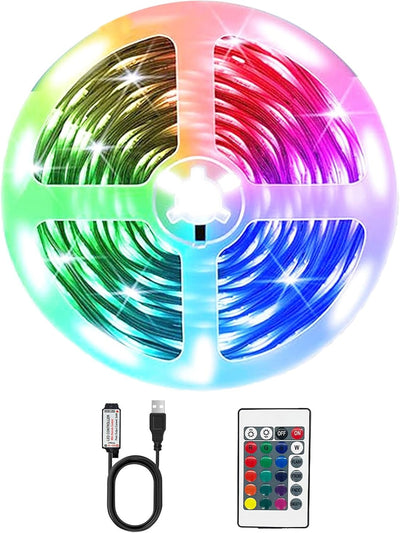 Tira luces LED RGB 16.4pies dormitorio sala control remoto