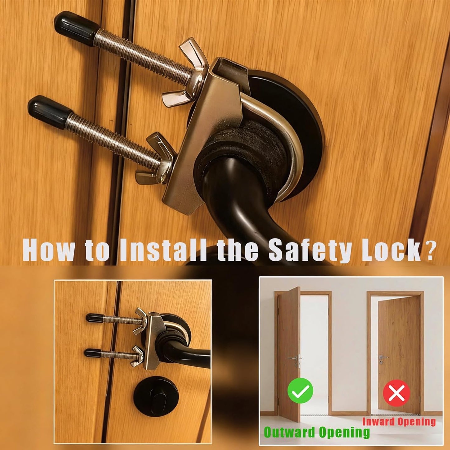 Cerradura seguridad acero inox ajustable puerta viaje