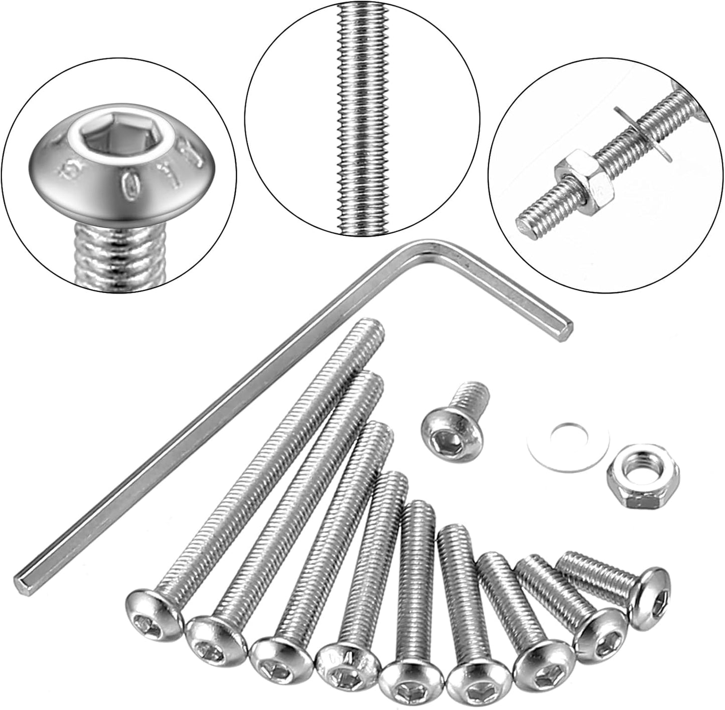 Kit surtido s y tuercas métricas hexagonales