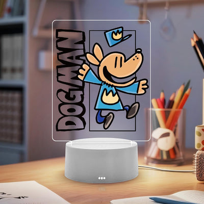 Luz Nocturna Dog Man LED 7 Colores Base Extraíble Niños