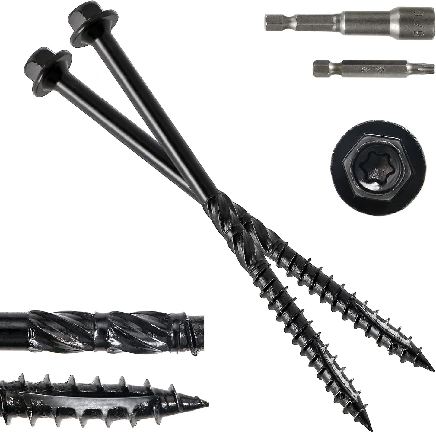 Tornillos madera #14x5 pack 100 s cabeza hex