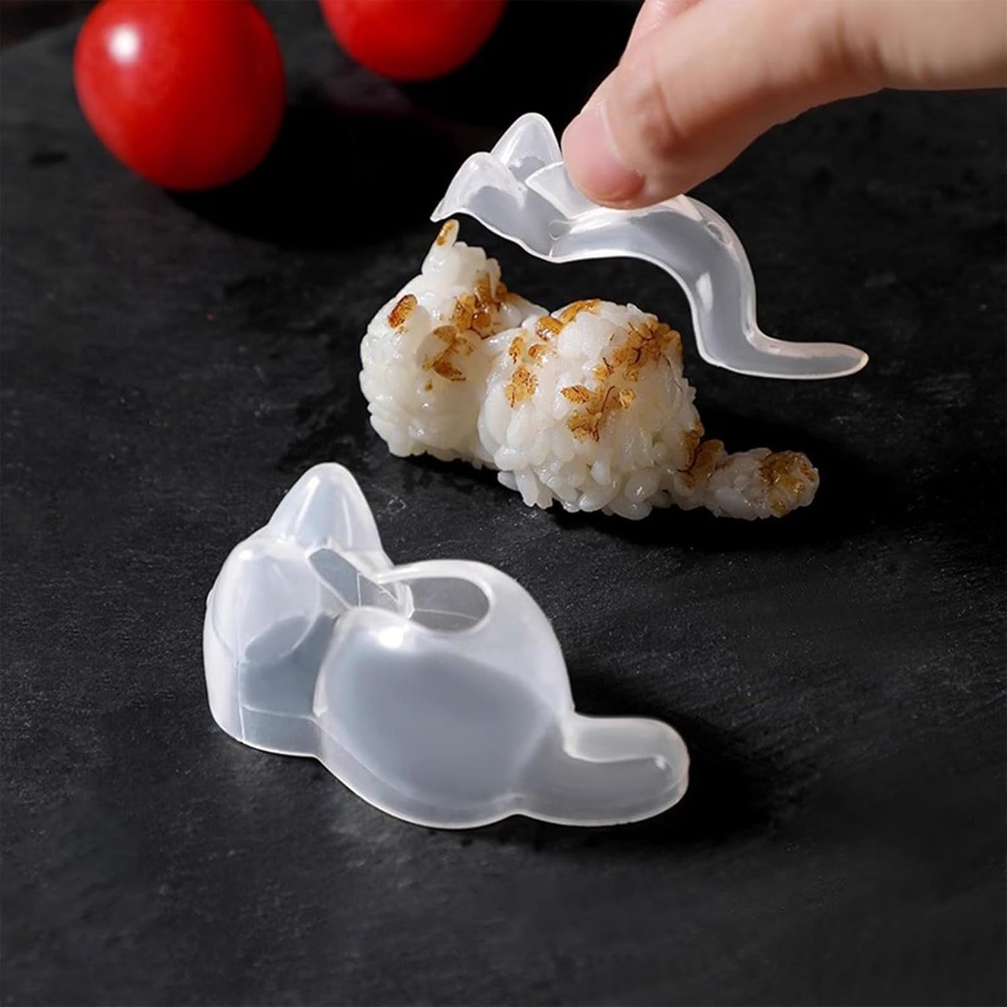 Moldes Onigiri Gatos con Agujeros Drenaje Set 3