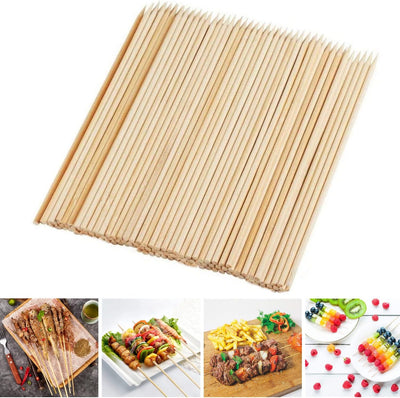 Pinchos de Bambú 8pulg 100pcs para BBQ Fruta Maíz Cóctel