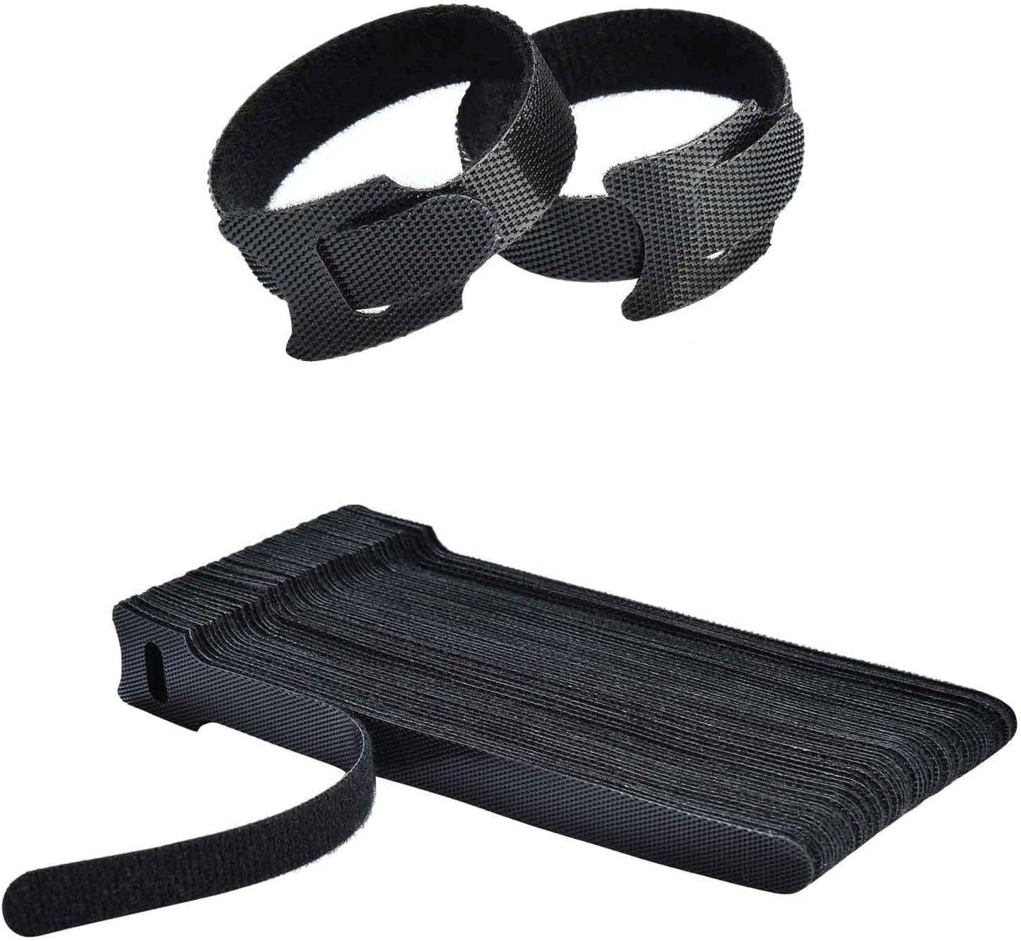 50 Bridas Reutilizables para Cables Correas Multiusos