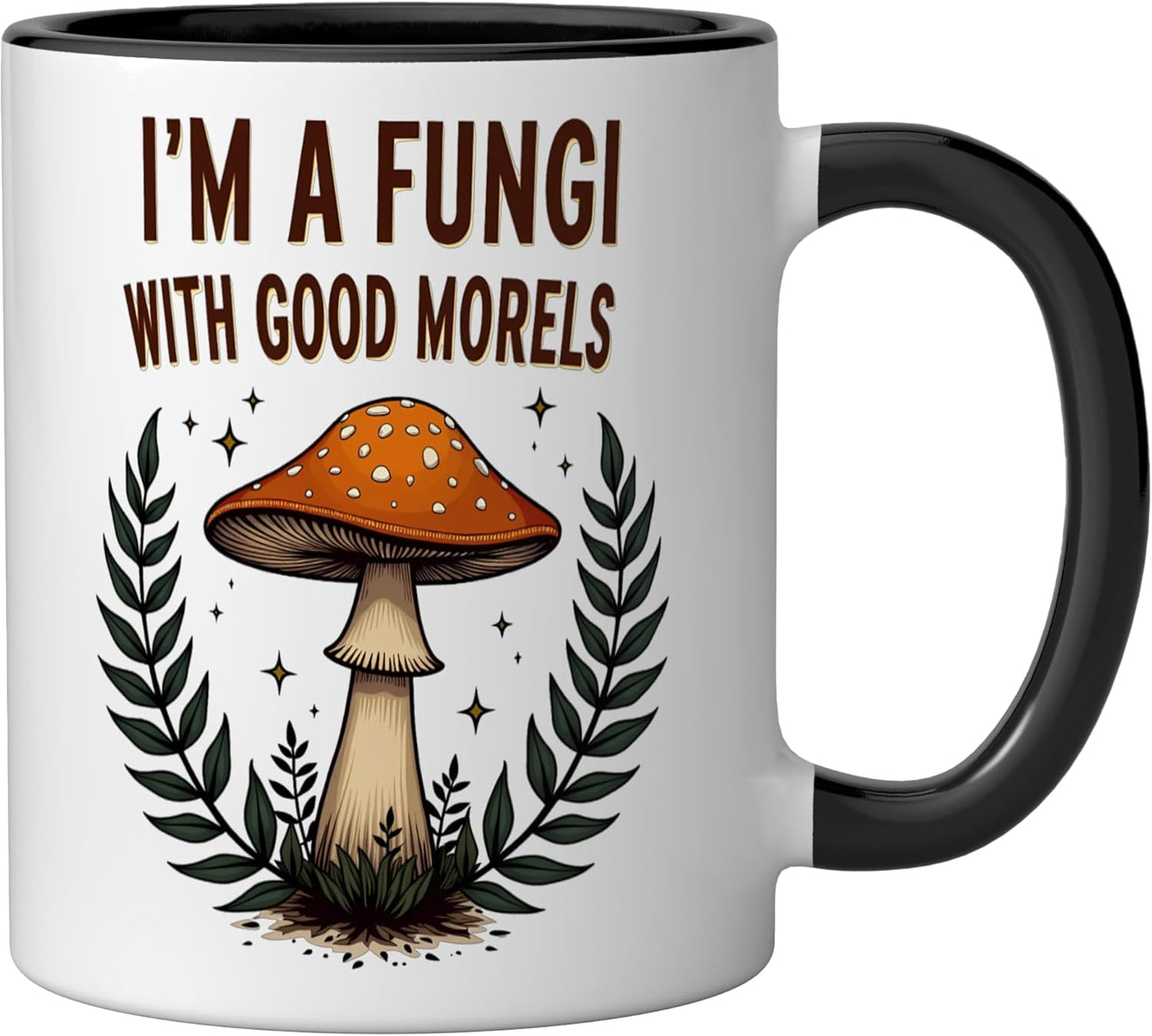 Taza cerámica para recolección de hongos morelos negro/blanco