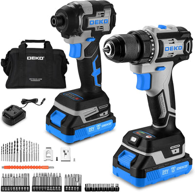 Taladro inalámbrico 20V y destornillador impacto sin escobillas