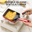 Set 4 Espátulas Silicona Flexible y Pinzas Cocina Resistente 600°F