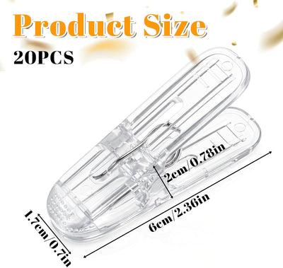 Kit 20 Clips Arcos Globos Transparentes 2.4pulg Resistentes