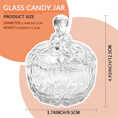 Plato de cristal para dulces con tapa, cuenco decorativo para escritorio y eventos
