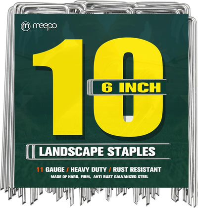 Estacas jardín 10 pzas 6pulg galvanizadas duraderas