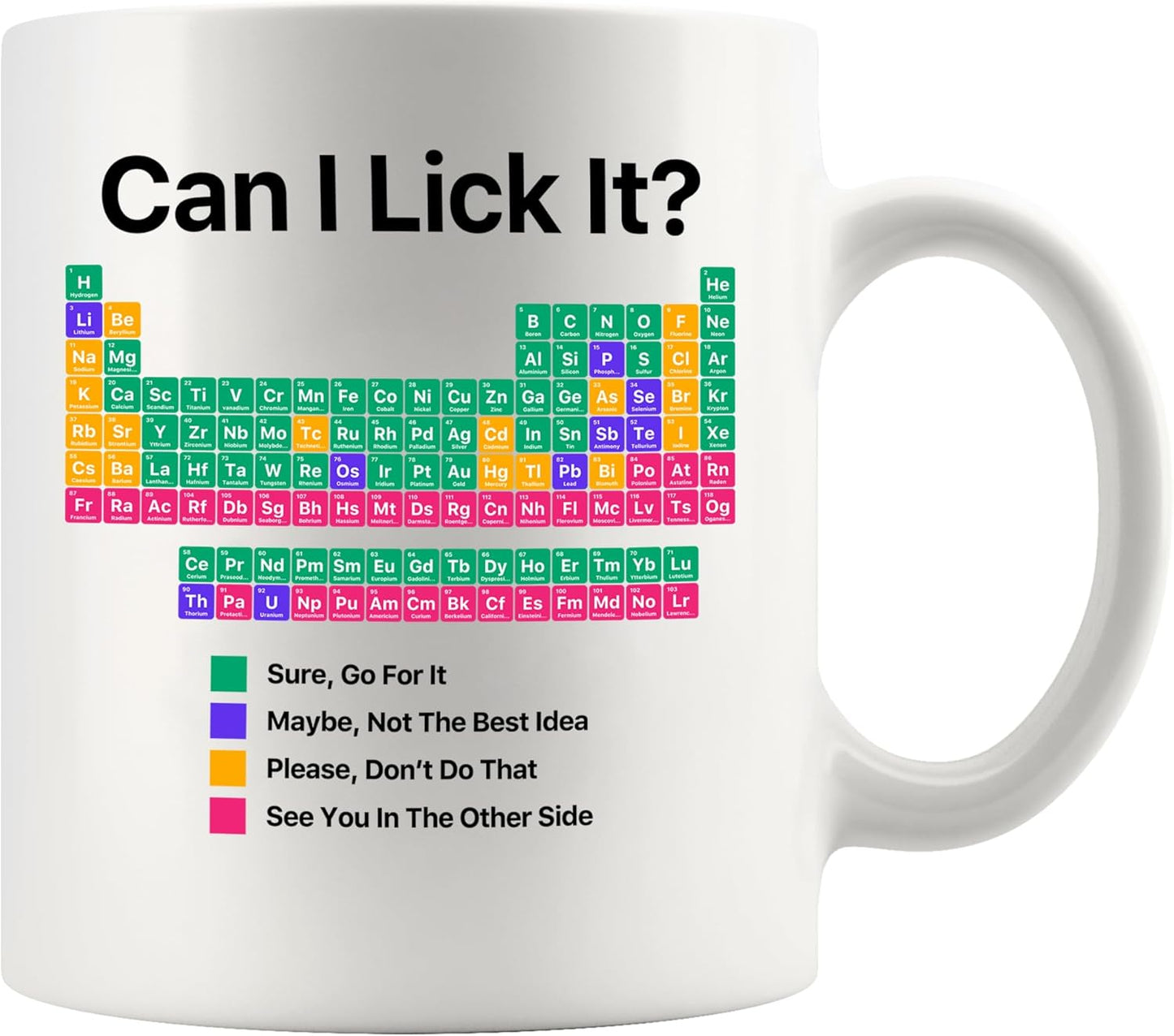 Taza de cerámica periodic table amantes de la ciencia